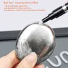 1Pcs Chrome Mirror Marker Silver Liquid Pen for Cards Posters Rock Mugs Ceramic Glass Metallic Craftwork Paint