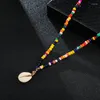 Łańcuchy 2023 Cowrie Shell Choker kolorowy naszyjnik dla kobiet modny bohemian boho elegancki ślinę collier femme dropshiping