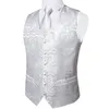 Gilets pour hommes Dibangu classique costume blanc gilet cravate ensemble pour hommes marié homme mariage banquet fête formelle gilet d'affaires cravate noeud papillon 230331