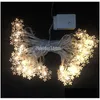 2016 LED -strängar 10m 70LED JUL LJUS SNOWFLAKE LAMP AC 220V Holiday Lighting For Outdoor/Wedding Party Decoration Curtain String D DHWLL