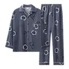Męska odzież sutowa Capgemini jesień męskie piżamą set Polo szyja długie rękawie Pękamę męską pajamę swobodną piżamą piżamą 230330