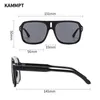 Occhiali da sole KAMMPT Occhiali da sole vintage oversize da donna per uomo Moda Sqaure Double Bridge Goggle Shades Novità in gradiente Outdoor UV400 Eyewear G230225