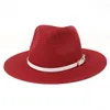 Chapeaux à large bord Violet Panama Chapeau Paille Hommes Femmes Casquette d'été Ceinture Décorer Sunhat Chapeau Soleil Protéger Sombrero