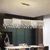 Lustres Moderne LED Cristal Plafond De Luxe Suspension Pour Salon Salle À Manger Cercle Suspension Lumière Décor À La Maison Lustre Luminaire