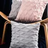 Kuddefodral 3D Bomull och linne Geometriska block Diamond Solid Cushion Cover Bed Soffa vardagsrum Enkel fyrkantig dekoration 70%