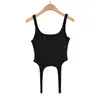 Damen-Tanktops, Camis, sexy, kurz geschnittene Tops für Damen, Sommer-Strick-Tanktop für Damen, Korsett-Top, weißes Crop-Top, geripptes Pothook-Top, süße schwarze Tops, Punk-Kleidung 230317