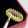 Clash Series anello per donna designer diamante placcato oro 18K T0P qualità più alta contro qualità moda lusso stile classico regalo anniversario 002