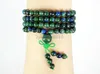 Strand Natural Azurite In Lapis Lazuli 6mm Gems Stone Bouddhiste 108 Perles Prière Mala Multi-Purpose Stretchy Bracelet 5Strands / Pack