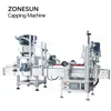 ZONESUN ZS-XG1870P Tappatrice automatica con riordinatore di tappi Pompa a spruzzo Linea di produzione di imballaggi per barattoli di bottiglie liquide