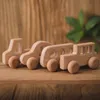 Blocchi 4 pezzi in legno per auto per bambini giocattoli in faggio animali cani cartone animato educativo Montessori per bambini dentizione massaggiagengive 230316