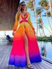 Casual Dresses Super Quality Comfortable Fabric Wrinkle-free Blue Eyes Chiffon Tunic Sexy Beach Dress Women Beach Wear Swim Suit Cover Up D3 W0315