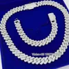 15mm Fashion Jewelry Pass Tester Vvs Moissanite Diamond Hip Hop Iced Out Cuban Link Chain