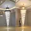 Современные хрустальные подвесные люстры дуплексная гостиная светильники