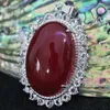 Kolye Kolye Yarı Değerli Taş Doğal Jades Chalcedony 30x40mm 4 Molors Oval Rhinestones Charms Kadın Mücevher Aksesuarları B1105