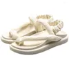 Sandals Holiday Style Word With Clip-Toe Sets Of Feet Flat Beach Women's Spring And Summer Flip Flops Roman Shoes