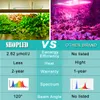 LED Grow Light para plantas internas, espectro completo de 60W 82LED para crescer para semear suculentas VEG FLOR, LIVAÇÕES COMPRESSÃO DE GREENHOUSE 20CM 30CM 85W Square