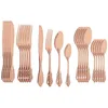 Dinnerware Sets 24Pcs Luxury Cutlery Set Tableware 304 Stainless Stee Gold Silverware Fork Knife Spoon Flatware Gift Wholesale