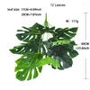 Fleurs décoratives 75cm plante Monstera artificielle 18 feuilles faux bricolage bureau en plastique feuillage palmier tropical maison jardin décoration