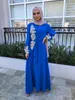 Etniska kläder Abaya broderade muslimska långa klänningar Kvinnor Pärlor Kaftan Abayas Robe Femme Musulmane Dubai Hijab Vestido Islamiska Abayat 230317