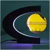 2016 Night Lights Novelty C Shape Led World Map Floating Globe Magnetic Levitation Light Anti Magic/Novel Lamp Birthday Home Dec Drop Del Dhfpr