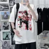 メンズTシャツ日本語アニメチェーンソーマンTシャツ男性漫画ポチタTシャツマキマラジュクグラフィックティーユニセックス服トップTシャツ男性230317