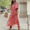 Robes de soirée été Boho Maxi femme robe formelle lanterne manches impression longue luxe adapté élégant pour les femmes 2023