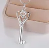 Chaînes Amour Coeur Clé En Gros Argent Plaqué Collier Vente Colliers Pendentifs /KMWADZGF PGEPBUMX