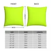 Kussensloop heldere fluorescerende neon limoen groen vierkante kussensloop polyester linnen fluweel fluweel patroon zip decor sofa zaad kussendeksel 18 "