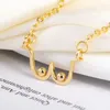 Collier ras du cou femme corps poitrine pendentif Collier pour femmes sensibilisation au Cancer du sein allaitement Boob féministe Bijoux Collier Bijoux