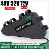 Batteria Ebike 48V 52V 28.8Ah 72V 19.2Ah Batteria triangolo LG 21700 Batteria 48V per motore Bafang 3000W 2000W 1000W 750W 500W