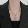 Collares pendientes Estilo chino Jade simulado Hebilla de seguridad Collar Llegada Creativer Circle Lucky Gargantilla Joyería única para mujeres