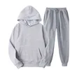 Men's Tracksuits Autumn Winter jogging Women tracksuit thick fleece 100% cotton suit 2 pieces sets hoodies sweatshirt and pants suits plus size 230317