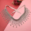 Stage Wear Women Belly Dance Costume Accessories Multicolor Crystal Rhinestones Waist Belt Chain Jewelry Body With Fringes