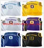 2021 Maglie da basket commerciali Carmelo 7 Anthony Kendrick 12 Nunn Malik 11 Monk giallo viola nero colore bianco traspirante