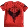 Herr t-shirts viking symbol raven tatuering röd 3d tryck t-shirts sommar avslappnad rund hals kort ärm tee skjortor unisex street tees topps 230317