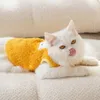 Kostiumy dla kotów ciepłe w jesiennej i zimowej szczeniąt makaronowej cienki styl kamizelka swetra dla psa