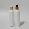Storage Bottles 30pcs 250ml Empty Gold Aluminum Screw Lotion Pump Plastic For Cosmetic Packaging Personal Care Container Shower Gel