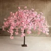 Fleurs décoratives 1.2M Hauteur Artificielle Cerisier Simulation Faux Pêche Souhaitant Arbres Ornements D'art Et Décorations De Pièce Maîtresse De Mariage