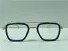 Neue Modedesign-Mann-Quadrat-optische Brille 006 exquisite Metallrahmen Vintage-populäre Stil-High-End-Brillen mit transparenten Gläsern