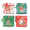 Geschenkwikkel Merry Christmas Kraft Paper Box Set Handgemaakte Baking Cookies Candy Chocolate Packaging kind Jaar feestartikelen