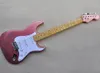 6 Strings Sparkle Pink Electric Guitar with Yellow Maple Fretboard SSS Pickups