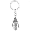 Keychains Halloween Keychain Skull Key Ring Skeleton Hand Antique Silver Color Jewelry Wholesale Creative GiftsKeychains Fier22