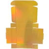 Present Wrap 20st Glossy Gold Holographic Folding Paper Box Light Reflection Packaging