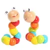 Utbildningsnyhet Toy Block Hand Game Finger Twisting Worm Wood Caterpillar Kids Toys