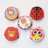 1x 6inch Cartoon Hand Drum Tamburine Mini Musical Percussion Instrument Baby Gifts Barn Musikleksaker Mini Musical Beat