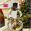 2016 Led Strings Xmas Wreath Hanging Pendants Wall Ornament Snowman Tree Pattern Kids Present Home Decoration Party Drop Delivery Lights Dhbvg