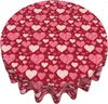 Masa Bezi Sevgililer Masa Dizlotu Yuvarlak Aşk Kalp Sevgililer Günü Kırmızı Gül Kıyafetleri Su Geçirmez Dekorasyon