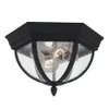 Sea Gull Lighting 78136-12 Wynfield Två-ljus utomhus takflushmontering hängande modern ljusarmatur, svart finish