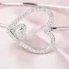 Bangle Anpassad designer Luxury Rose Gold Zircon Heart Women Jewelry