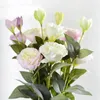 Fleurs décoratives 1 PCS Européenne Artificielle 3 Têtes Eustoma Fleur De Soie Faux Gradiflorus Lisianthus Automne Mariage Décoration De La Maison